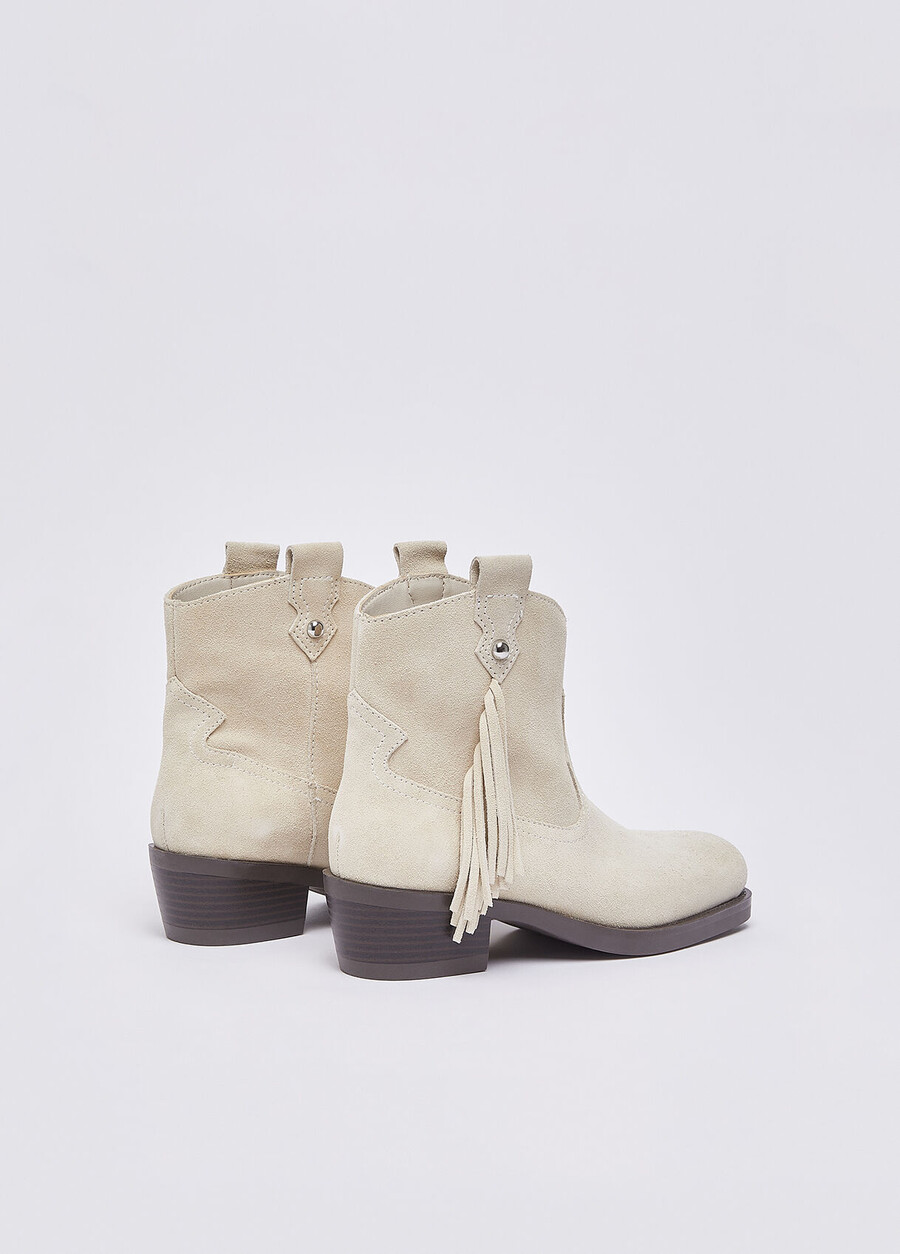 bottines de cowboy en daim