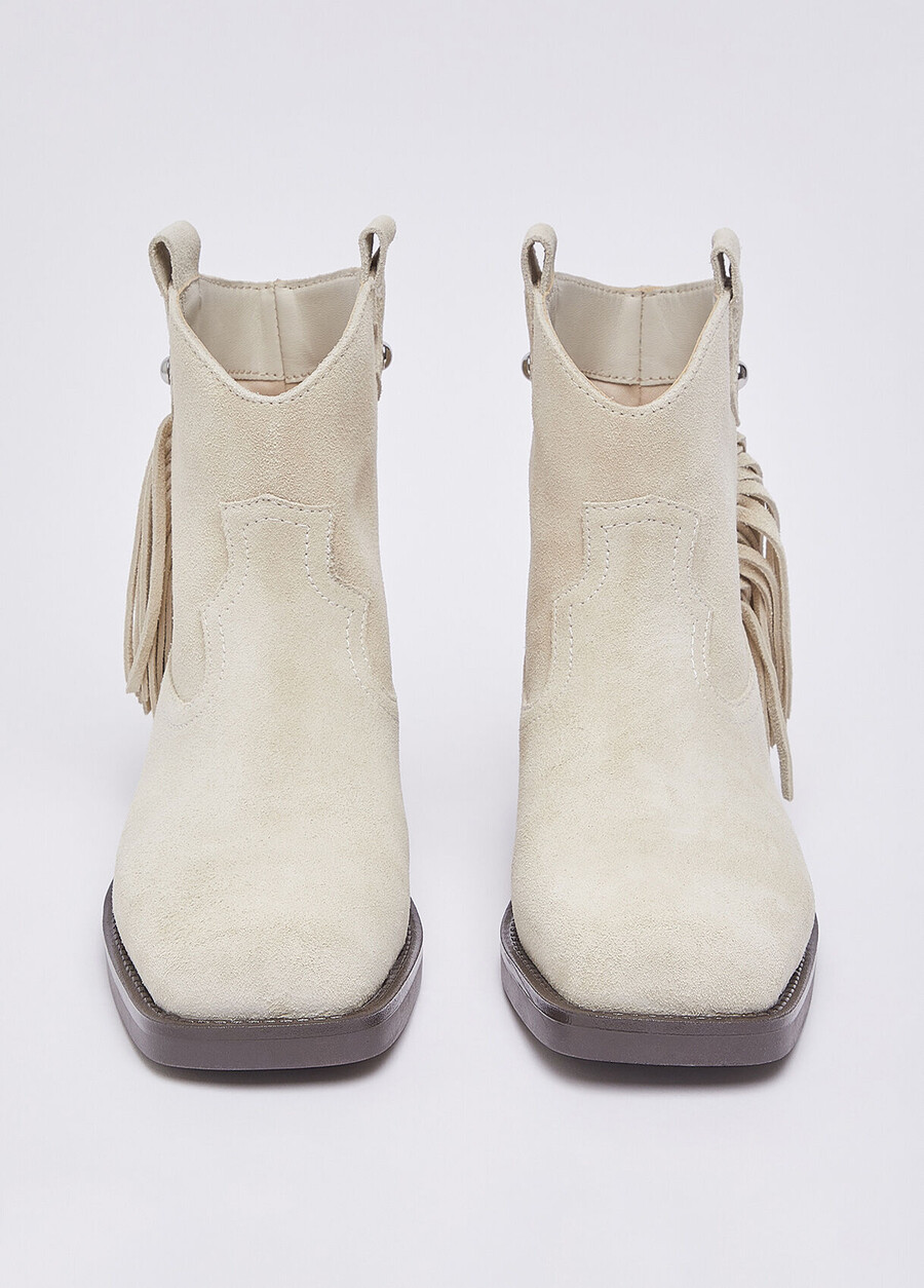 bottines de cowboy en daim