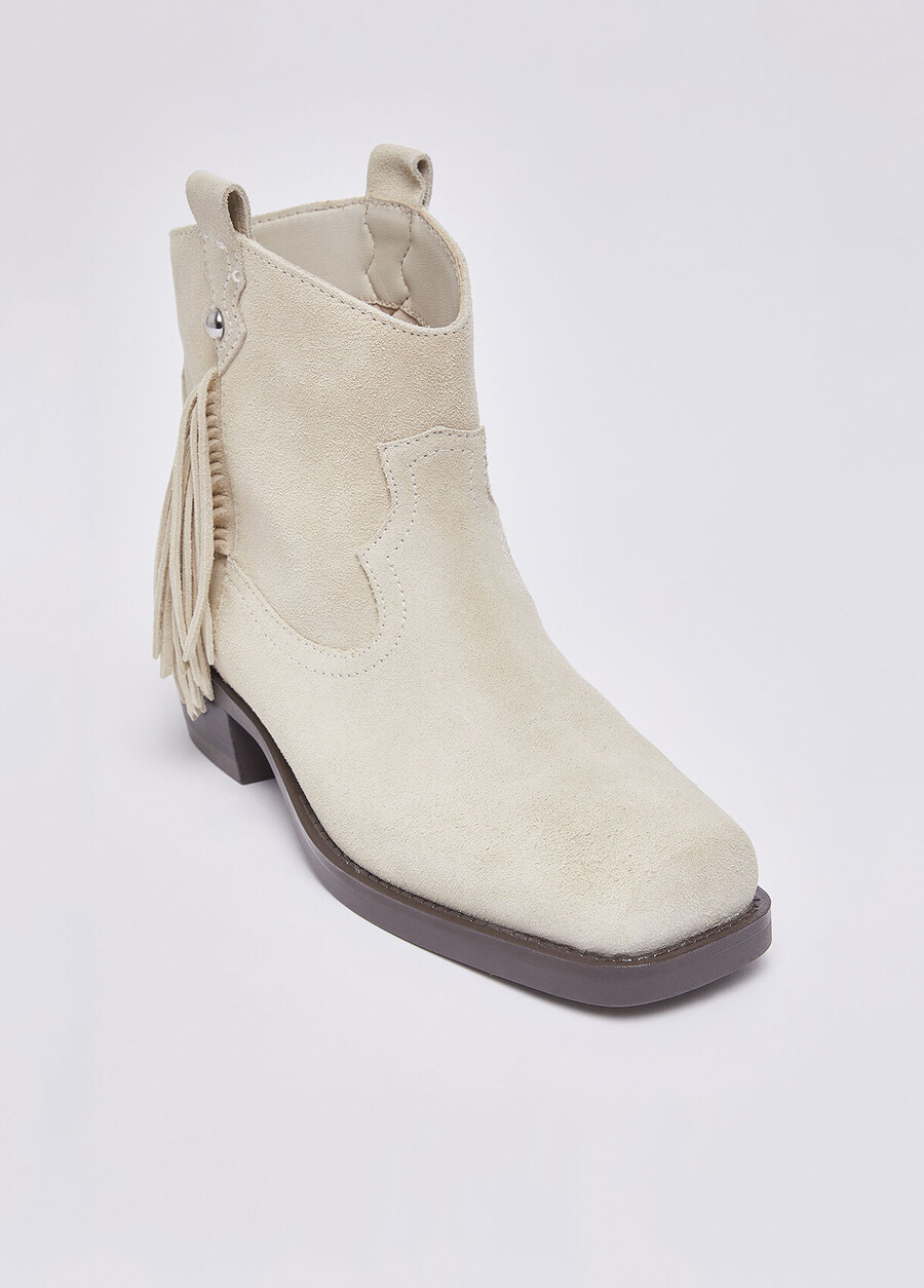 bottines de cowboy en daim