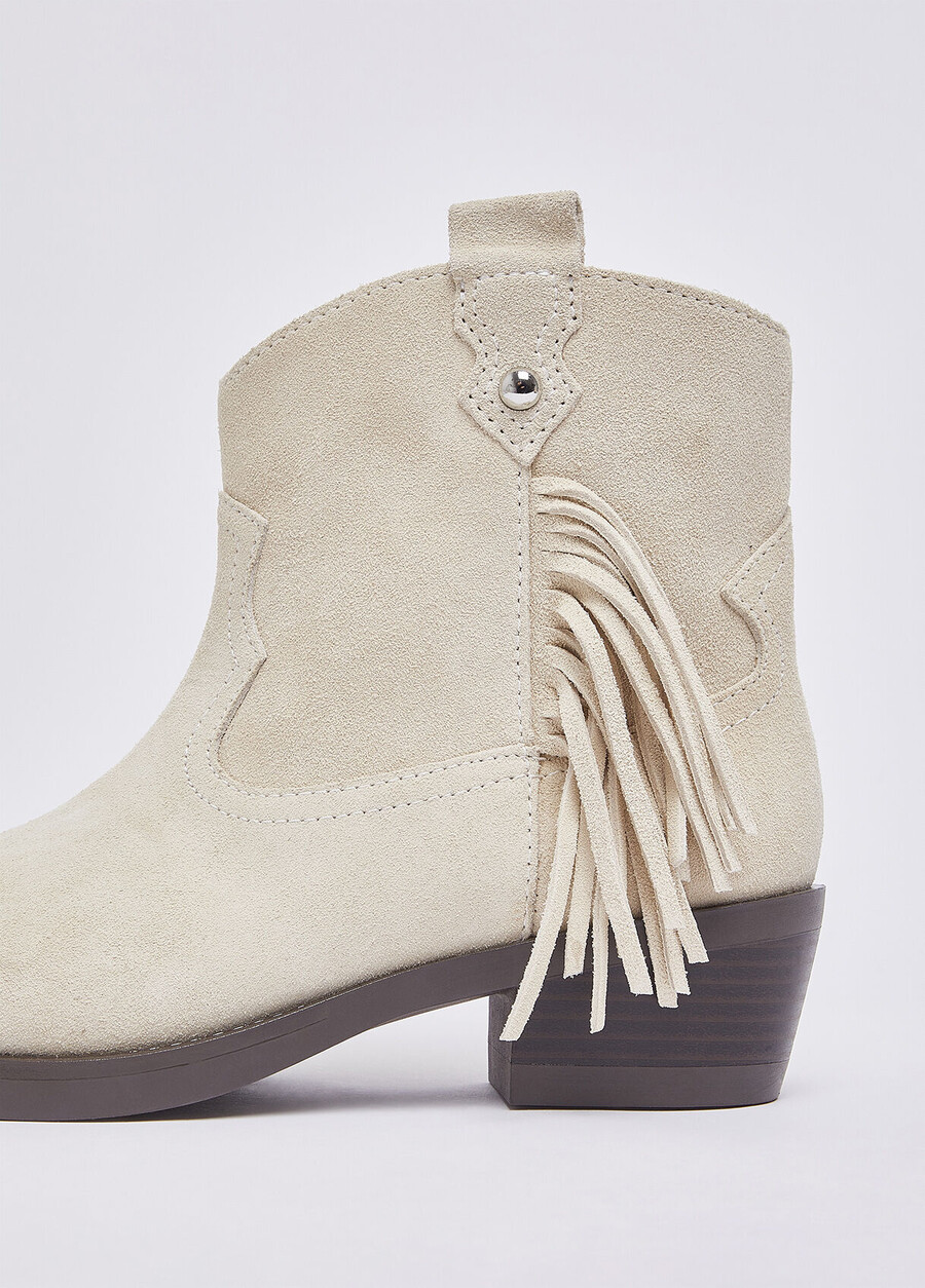 bottines de cowboy en daim