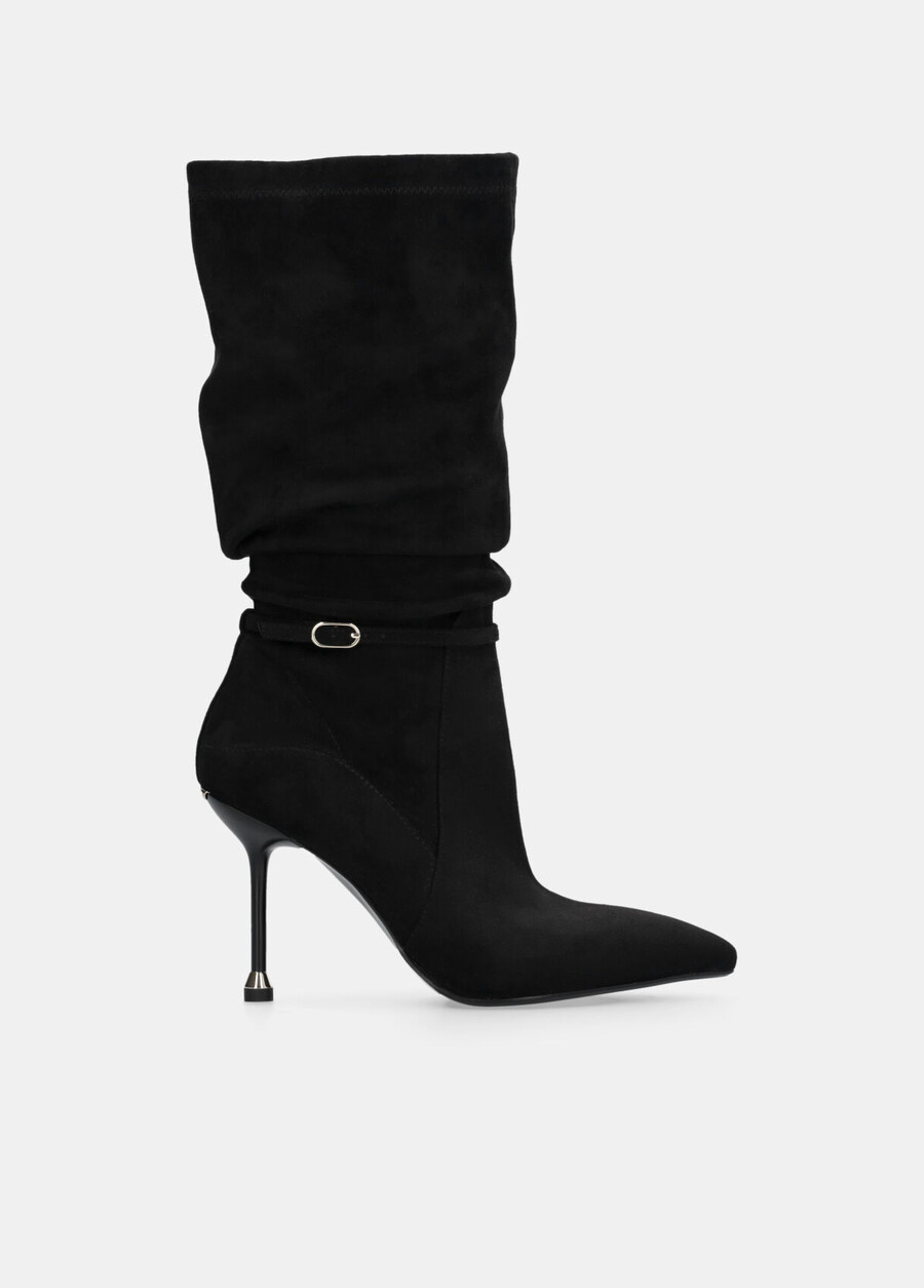 bottes hautes avec boucle décorative