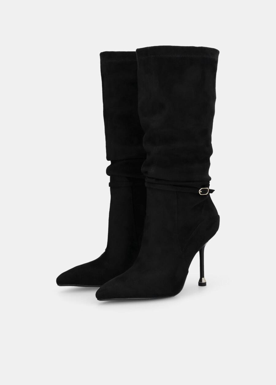 bottes hautes avec boucle décorative