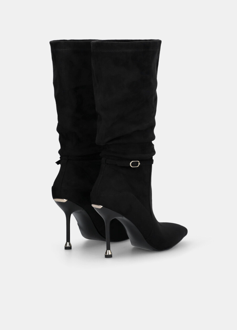 bottes hautes avec boucle décorative