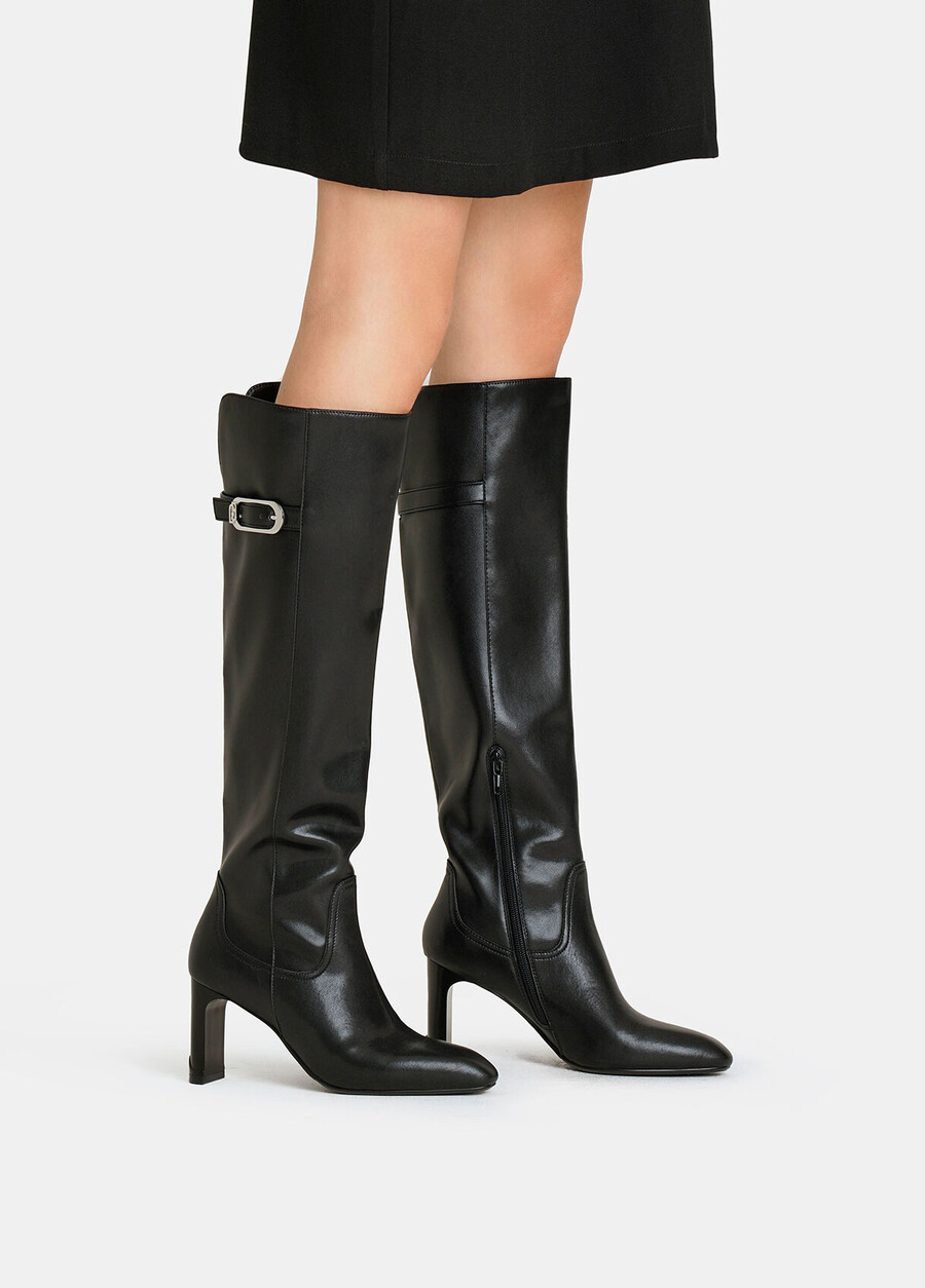 bottes hautes en cuir
