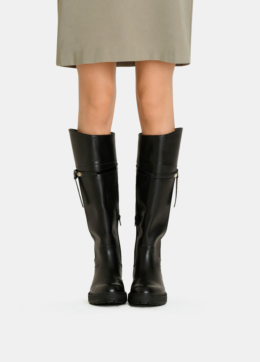 bottes hautes en cuir