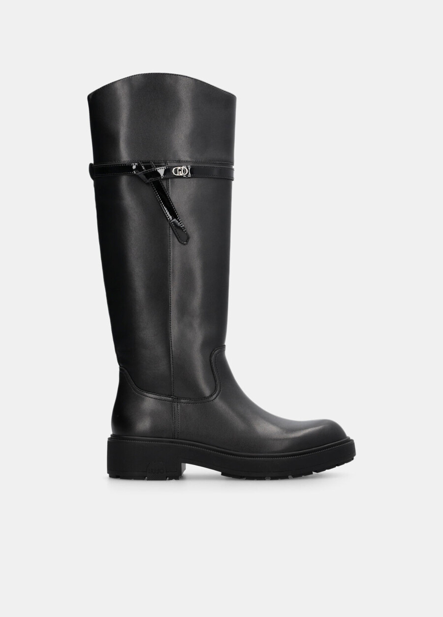 bottes hautes en cuir