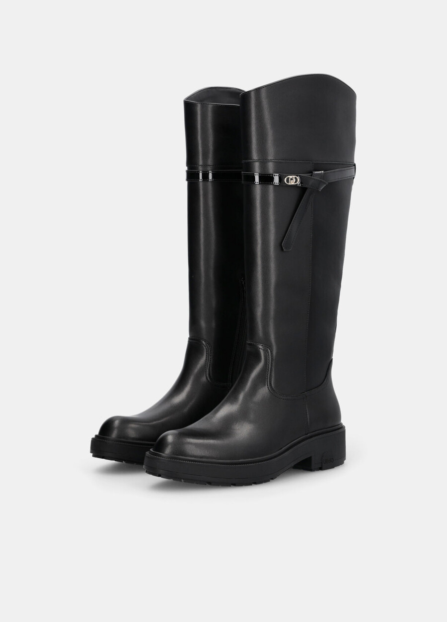 bottes hautes en cuir