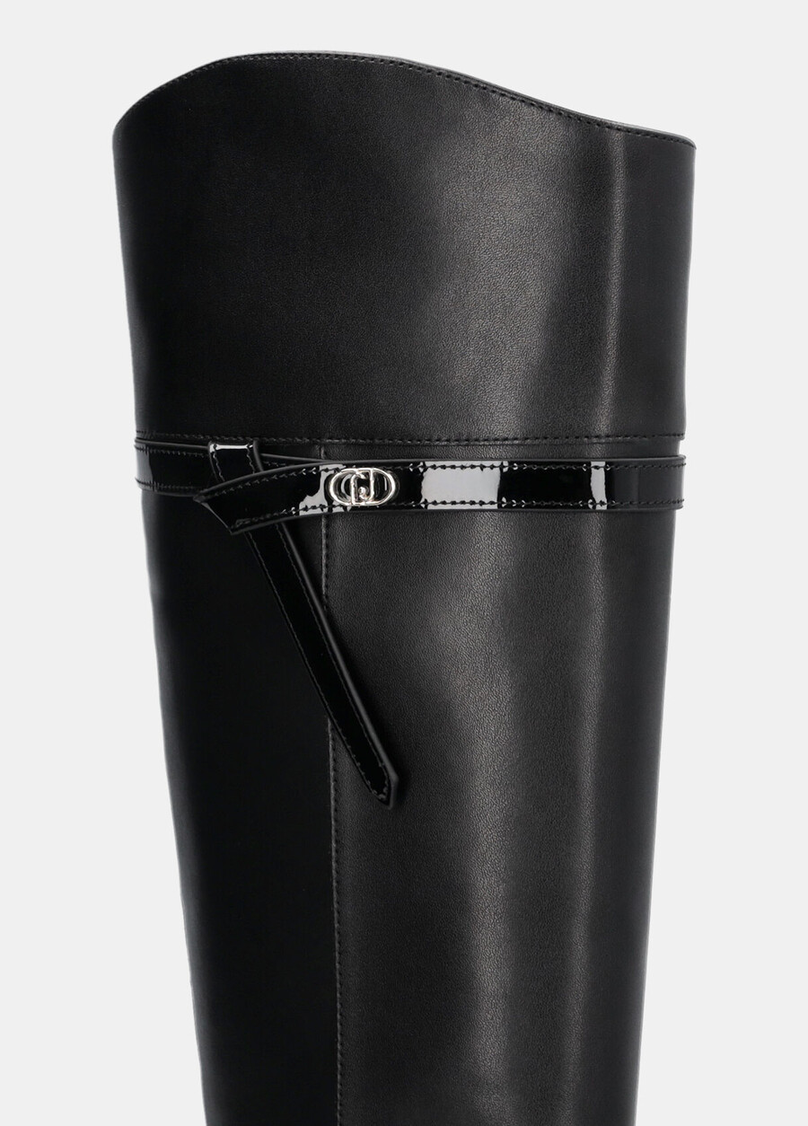 bottes hautes en cuir