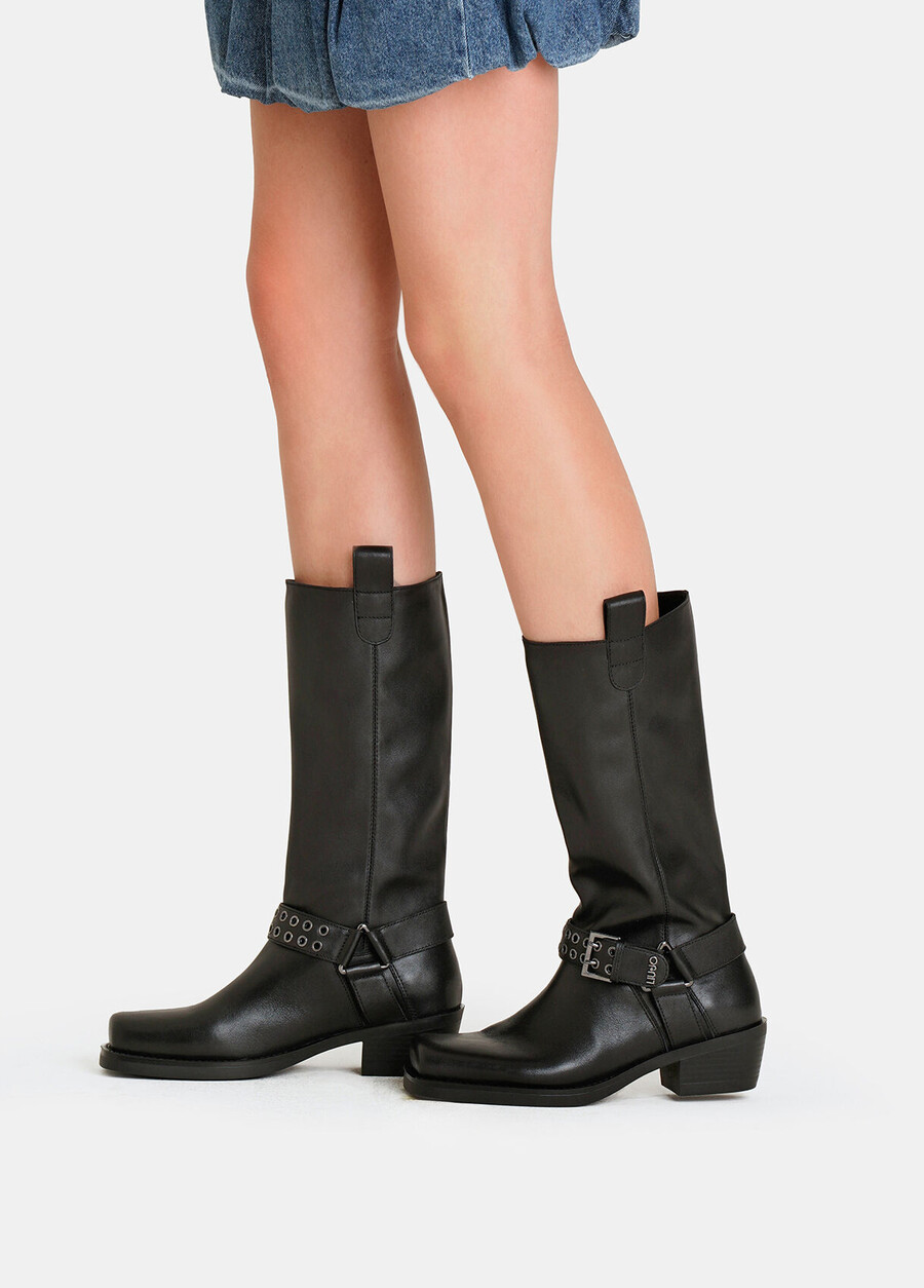 bottes texanes en cuir