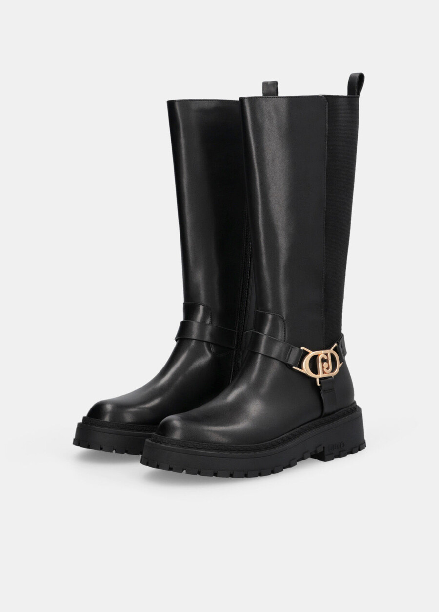 bottes hautes en cuir