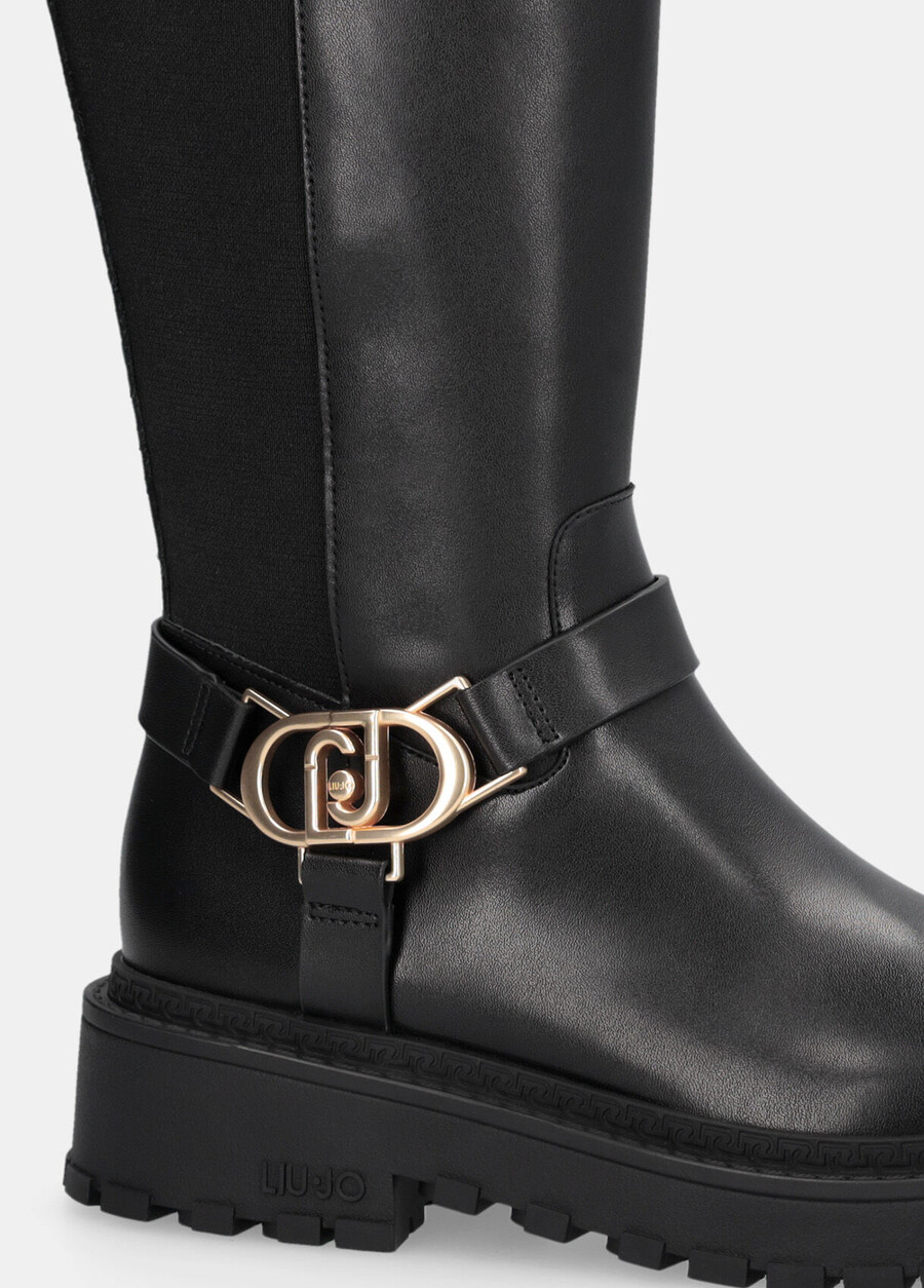 bottes hautes en cuir