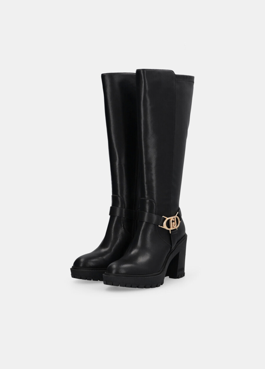 bottes hautes en cuir