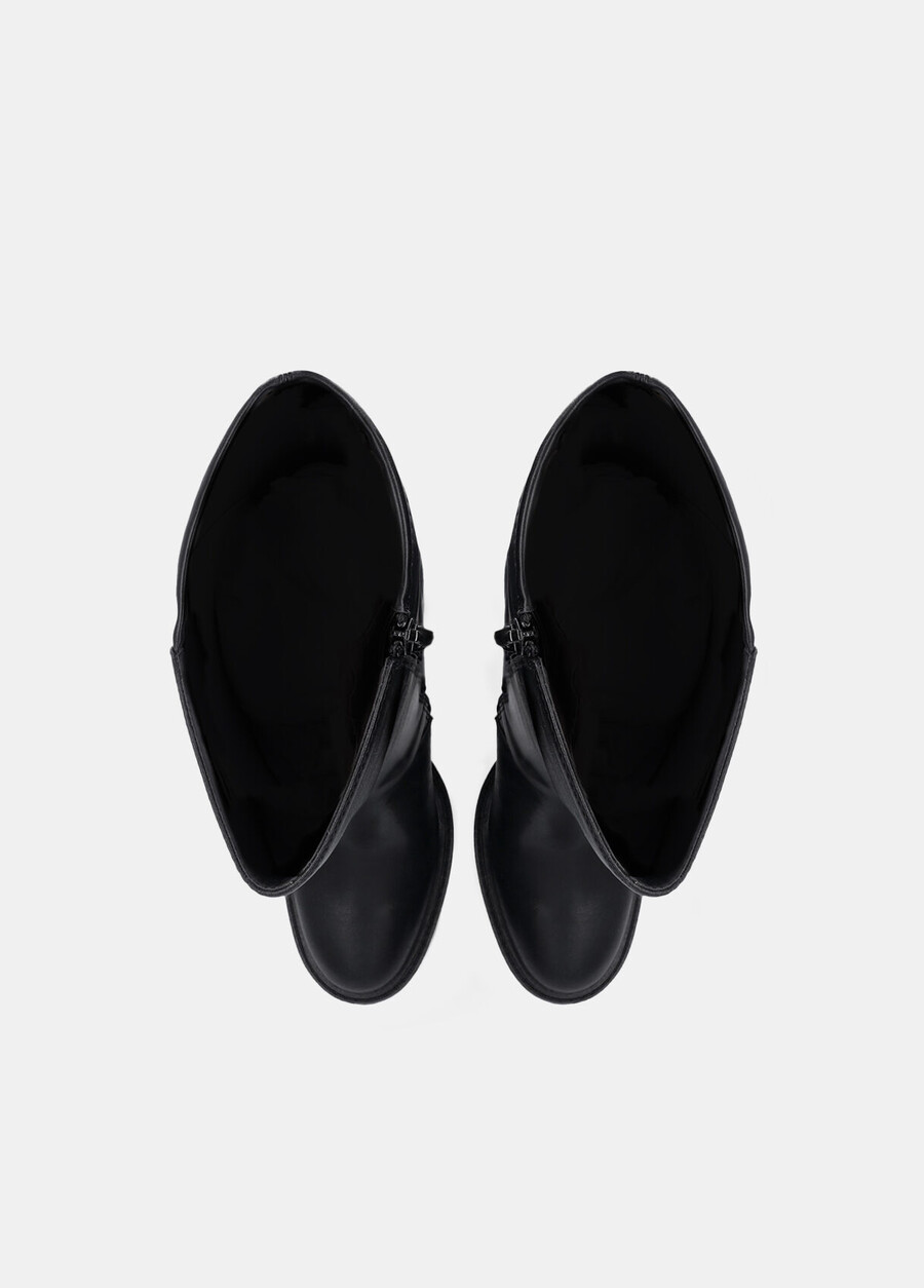 bottes hautes en cuir