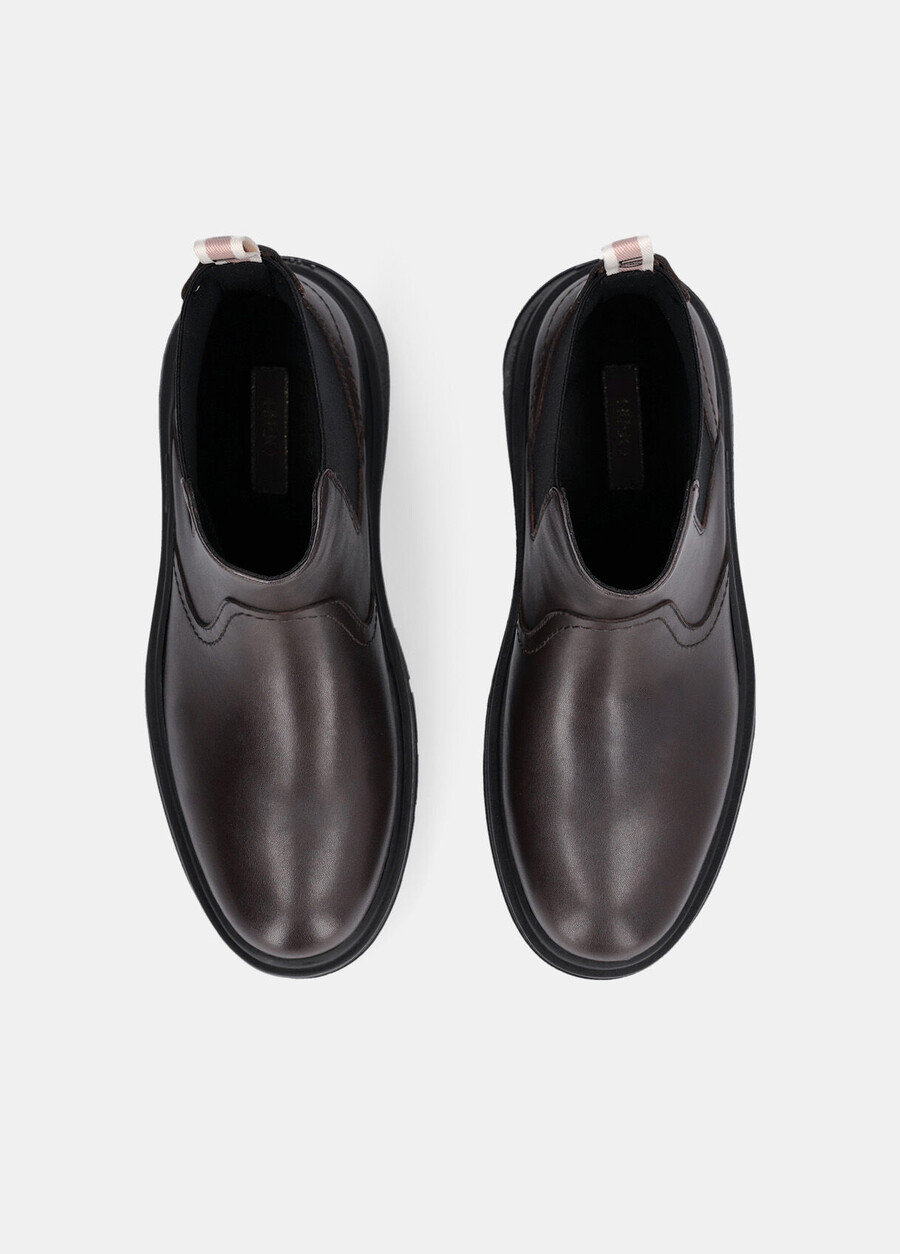 bottines en cuir