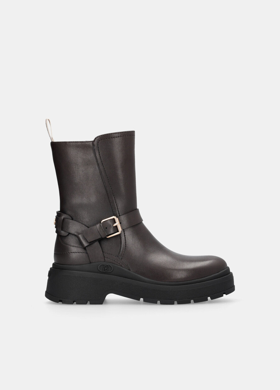 bottes de motard en cuir