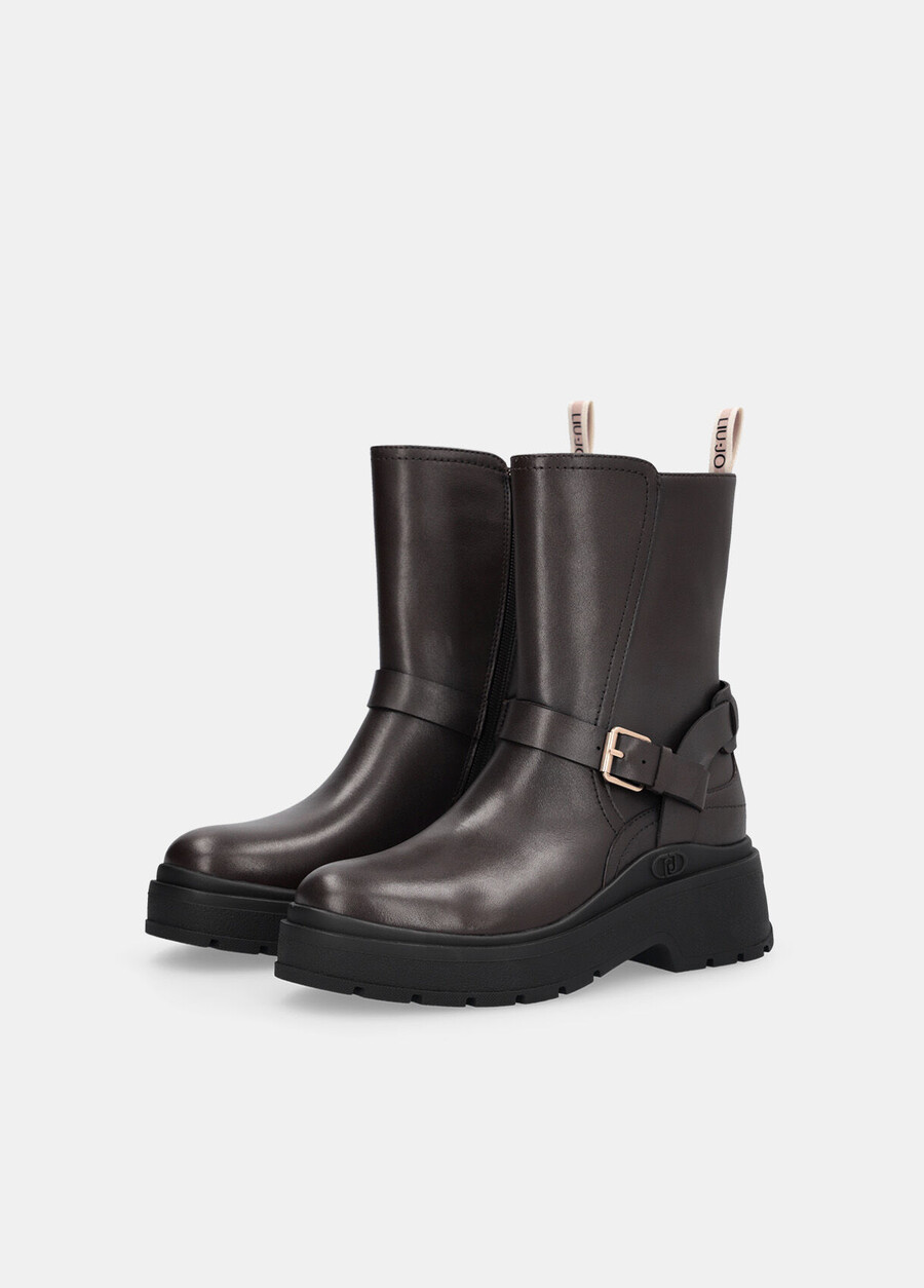 bottes de motard en cuir