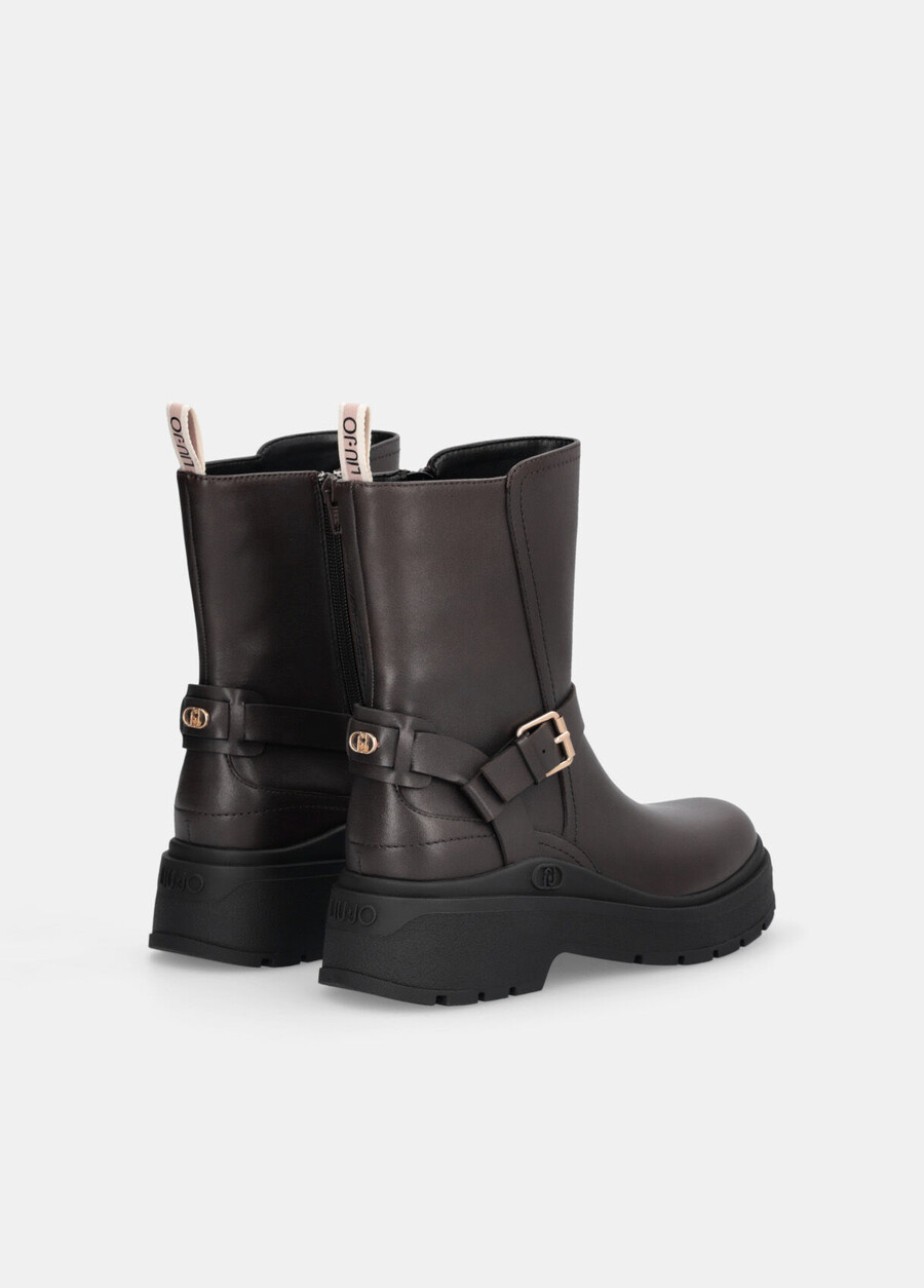 bottes de motard en cuir