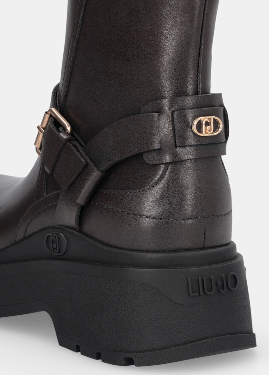 bottes de motard en cuir