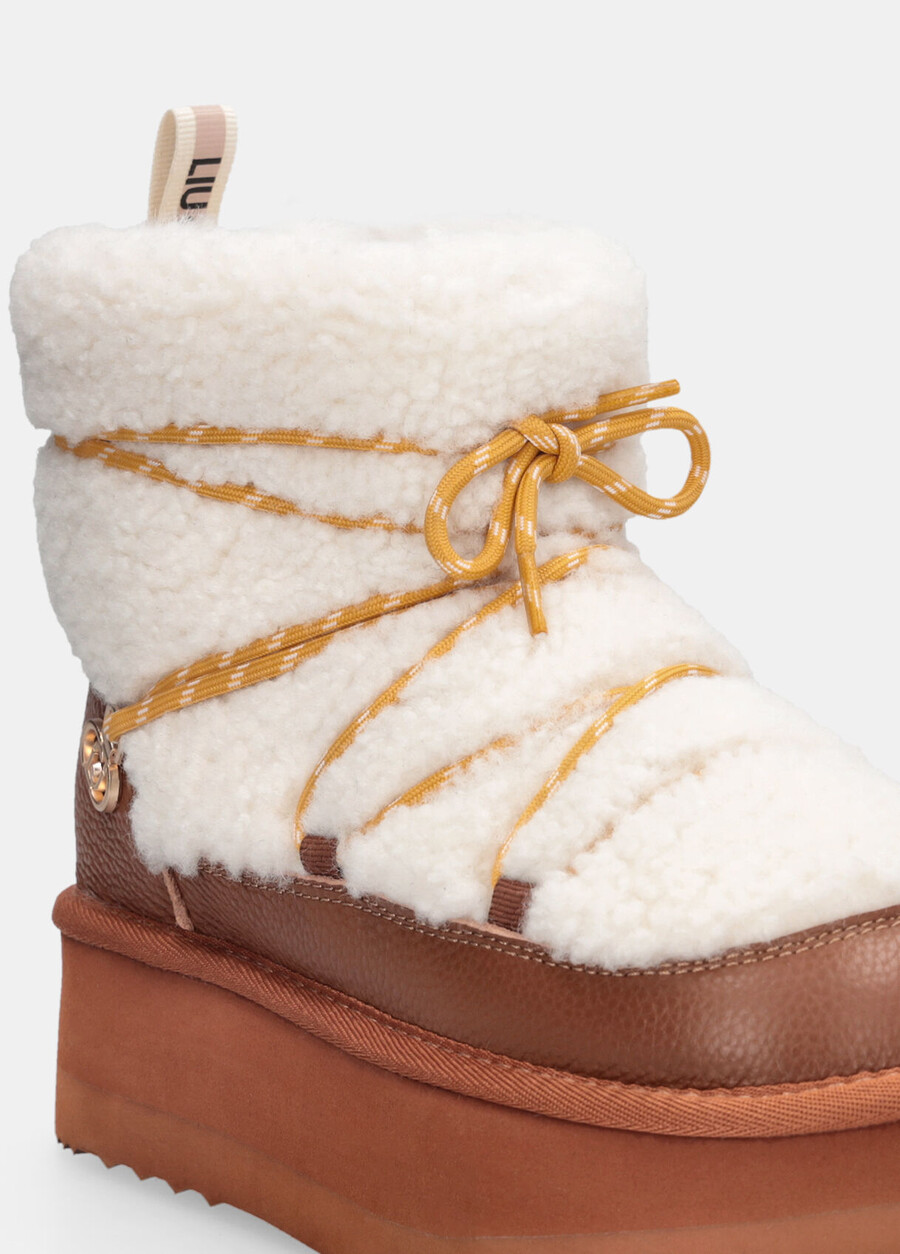 bottines chaudes à lacets