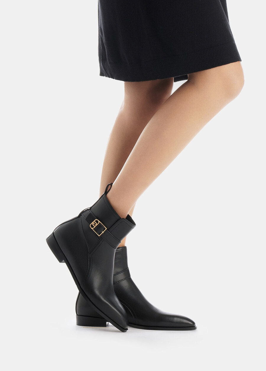bottines en cuir