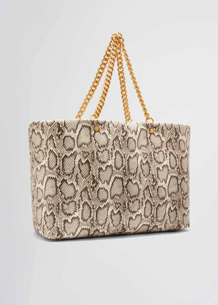 grand sac fourre-tout lapuffy en peau de serpent