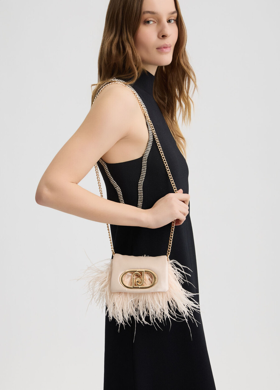 sac lapuffy mini avec détails en plumes