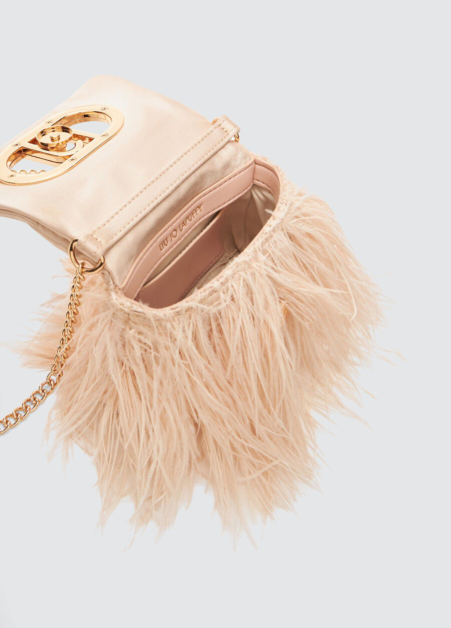 sac lapuffy mini avec détails en plumes