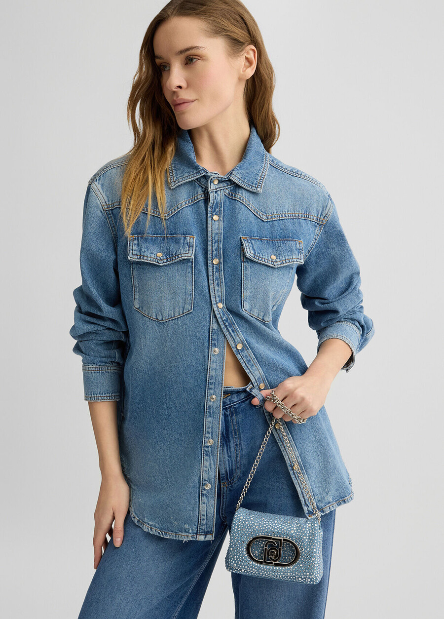 mini sac lapuffy en denim