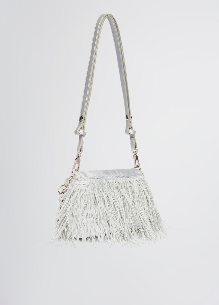 petit sac lapuffy avec détails en plumes