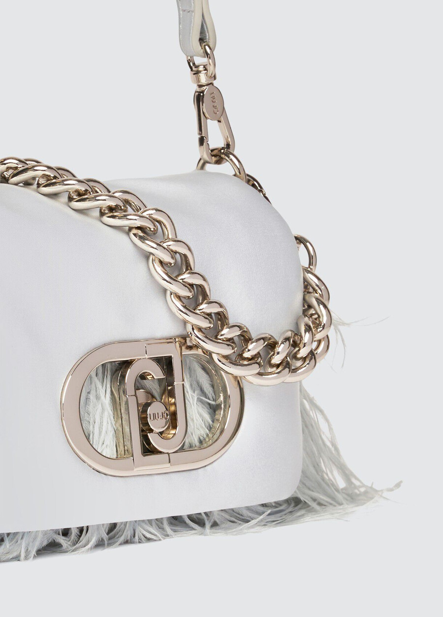 petit sac lapuffy avec détails en plumes