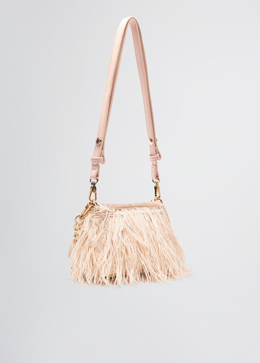petit sac lapuffy avec détails en plumes