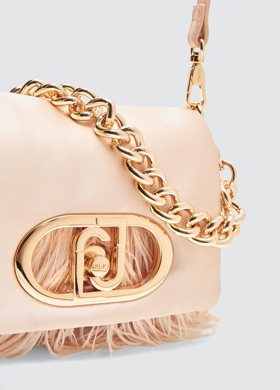 petit sac lapuffy avec détails en plumes