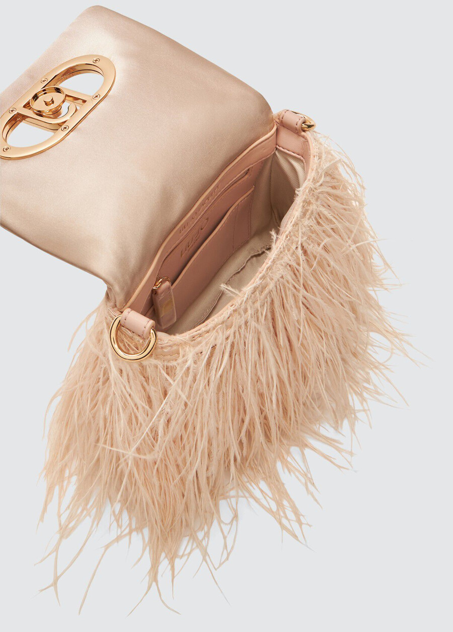petit sac lapuffy avec détails en plumes