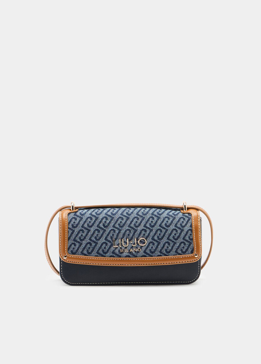 petit sac bandoulière en denim jacquard