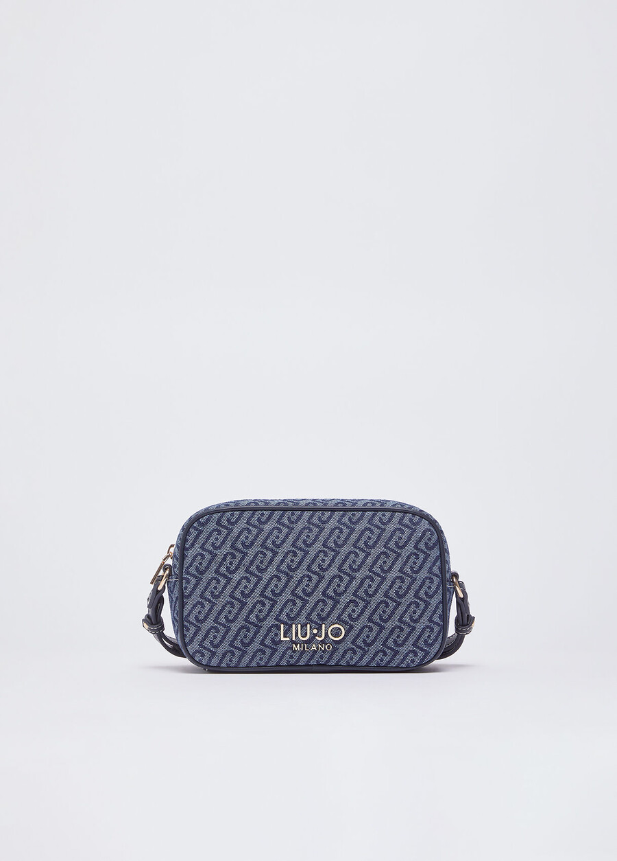 petit sac bandoulière en denim jacquard