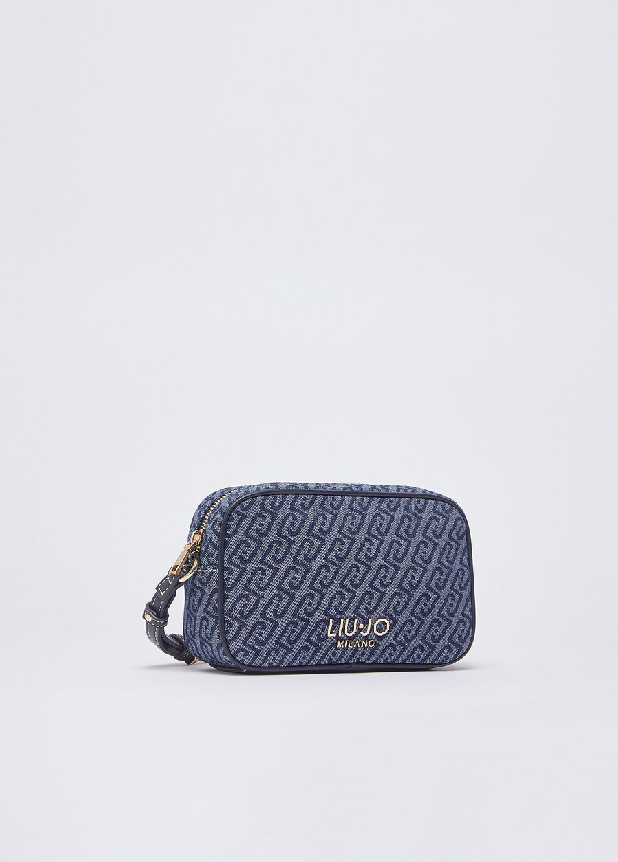 petit sac bandoulière en denim jacquard