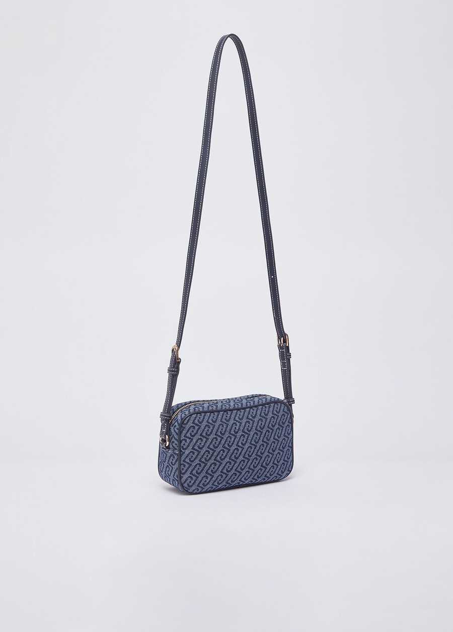 petit sac bandoulière en denim jacquard