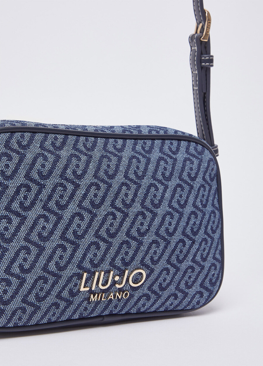 petit sac bandoulière en denim jacquard