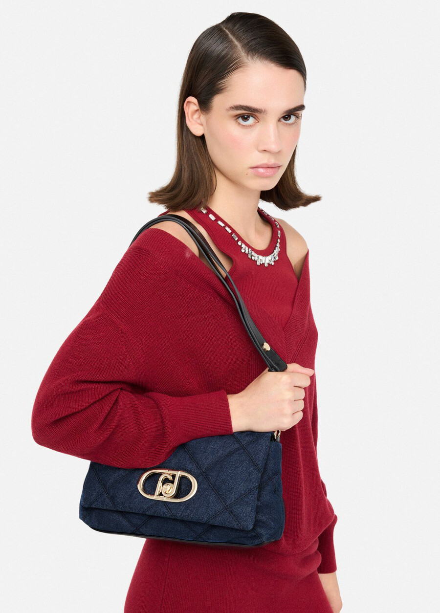 sacoche lapuffy en denim moyen