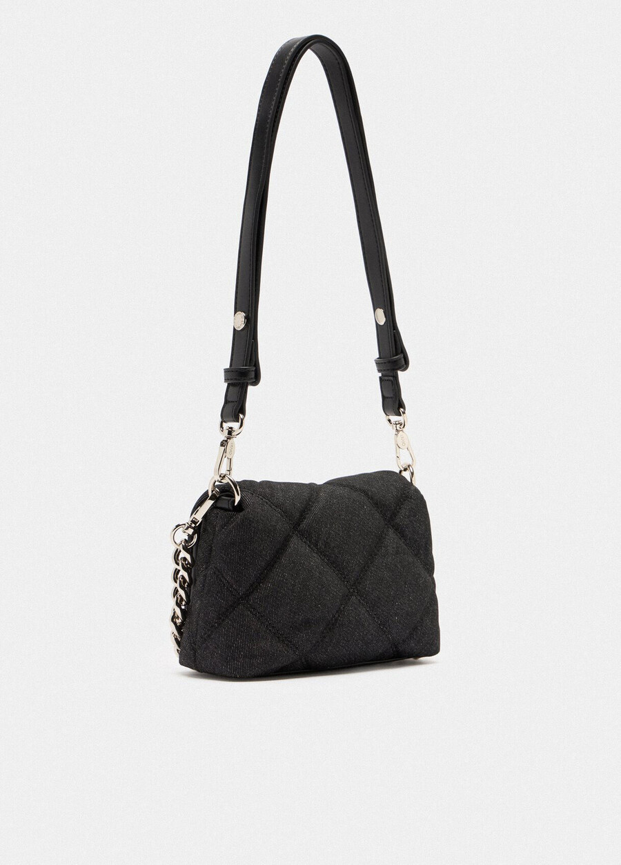 petit sac matelassé en denim pour les genoux