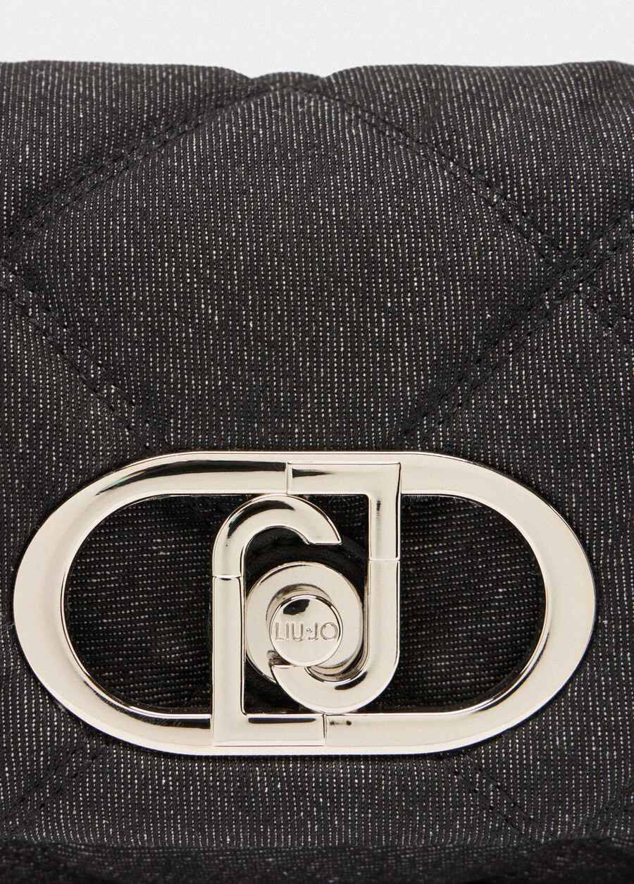 petit sac matelassé en denim pour les genoux
