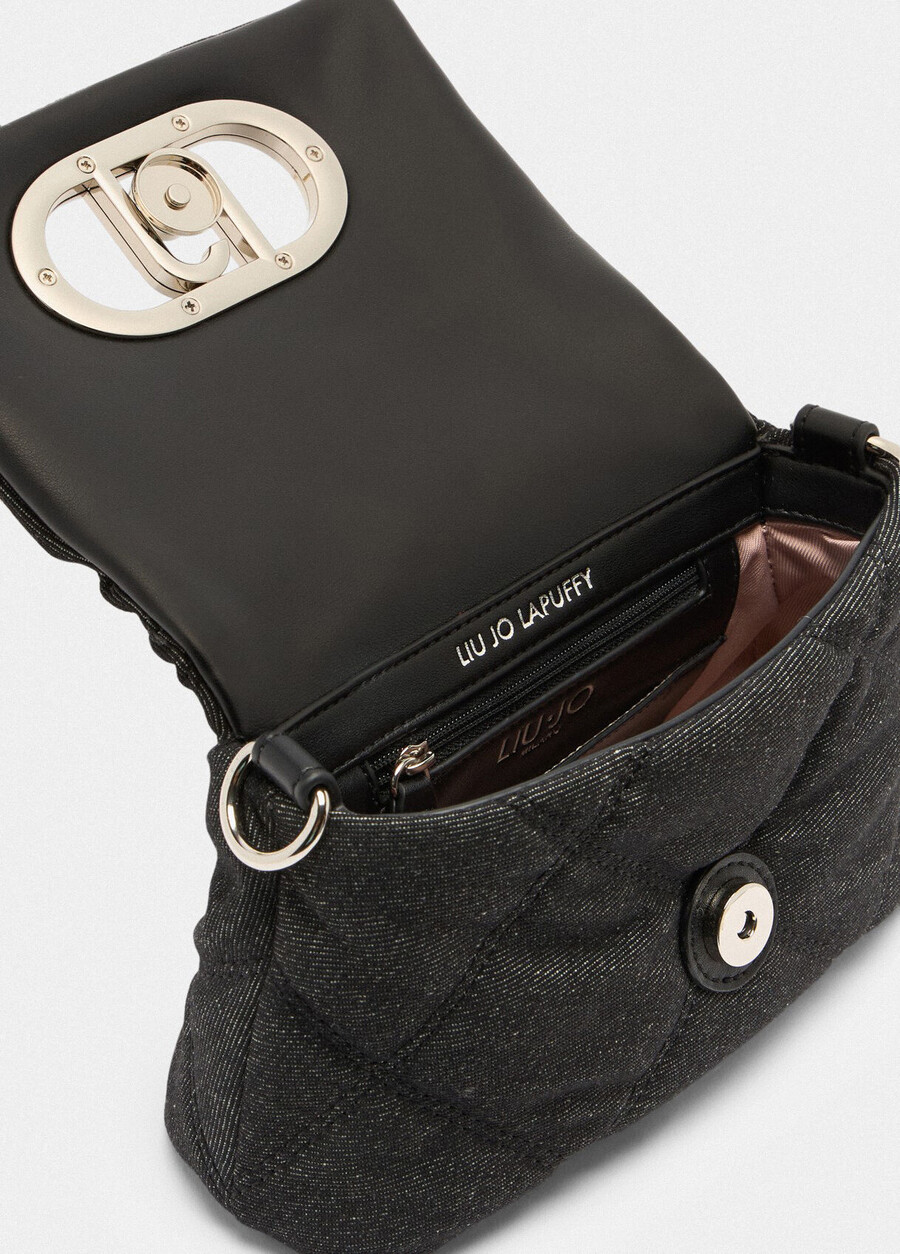 petit sac matelassé en denim pour les genoux