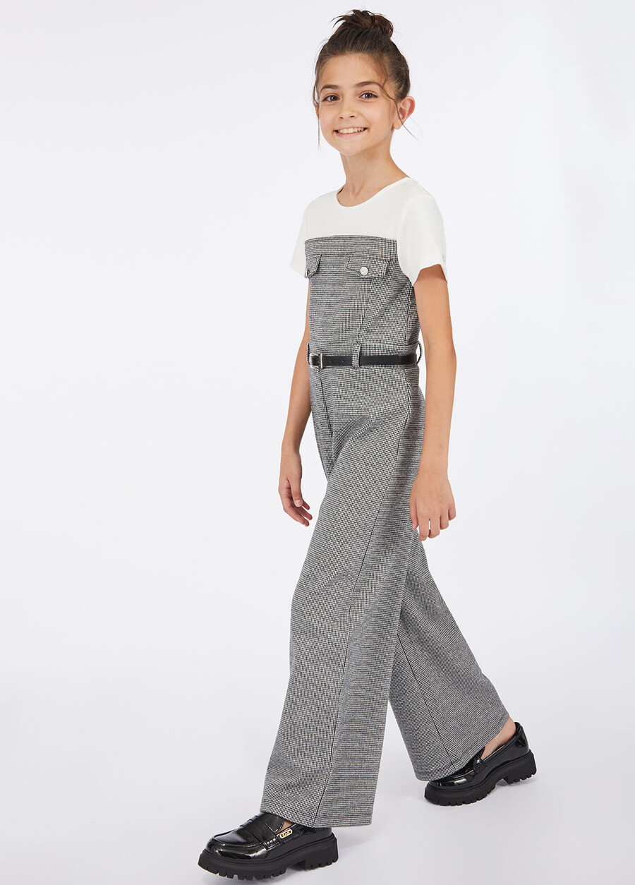 combinaison en coton pied-de-poule