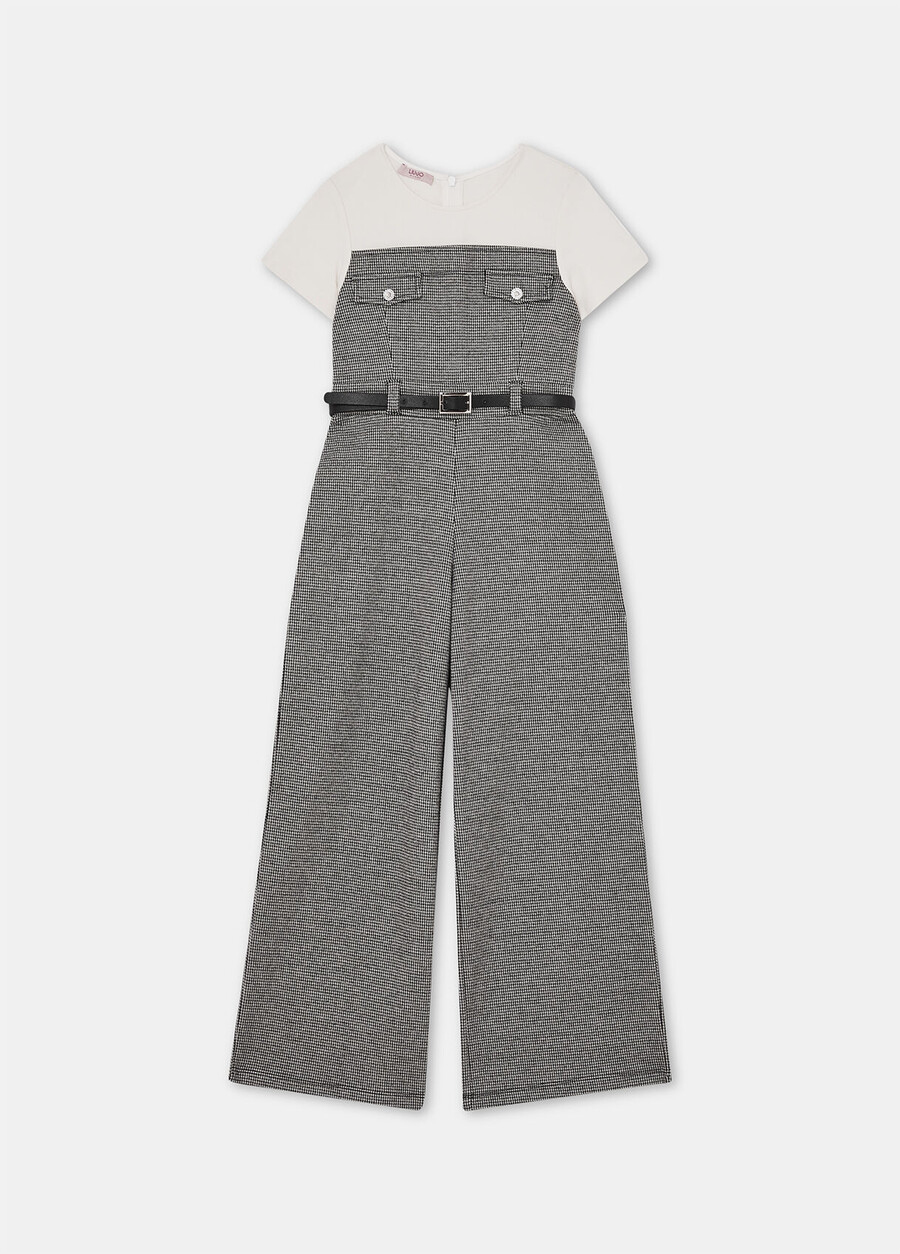 combinaison en coton pied-de-poule