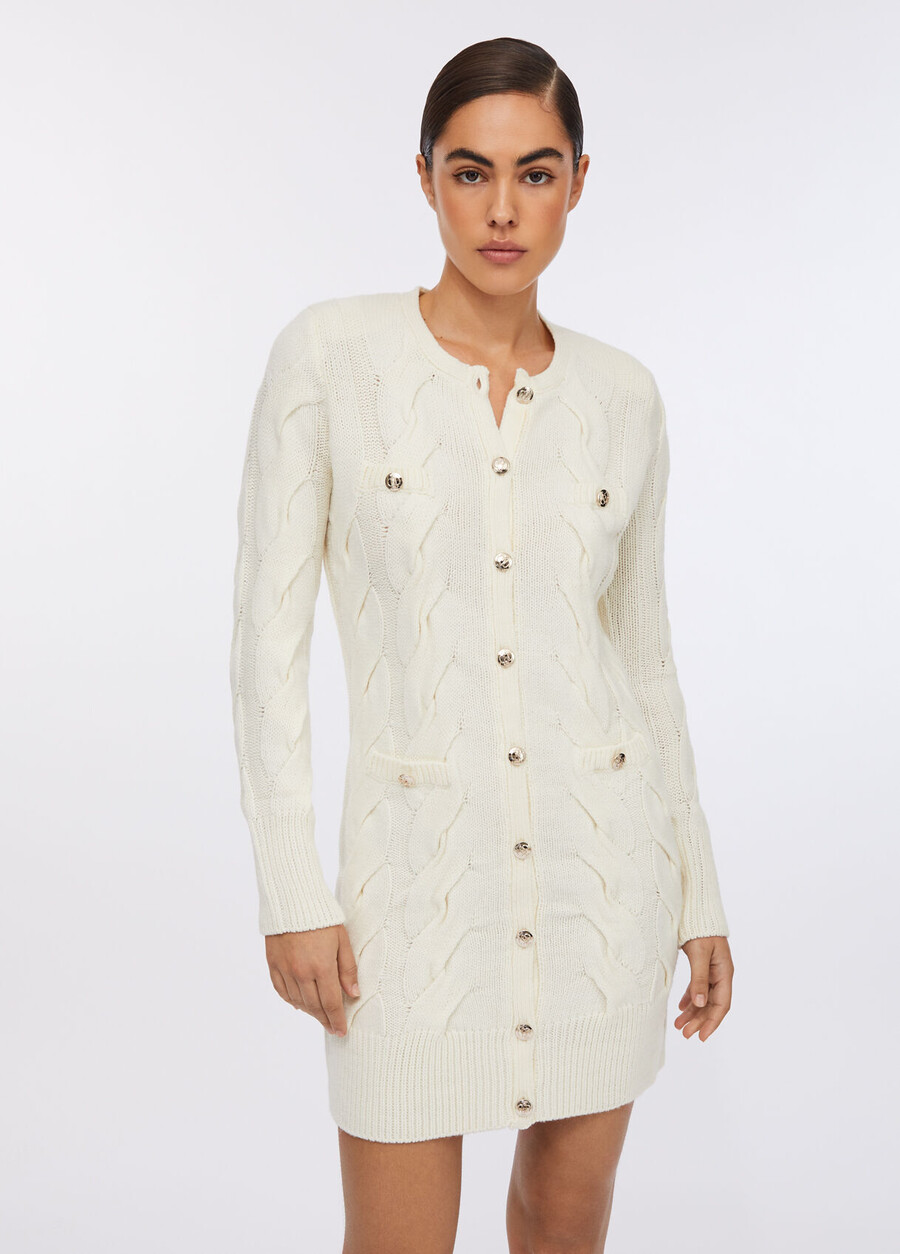 robe en laine à torsades