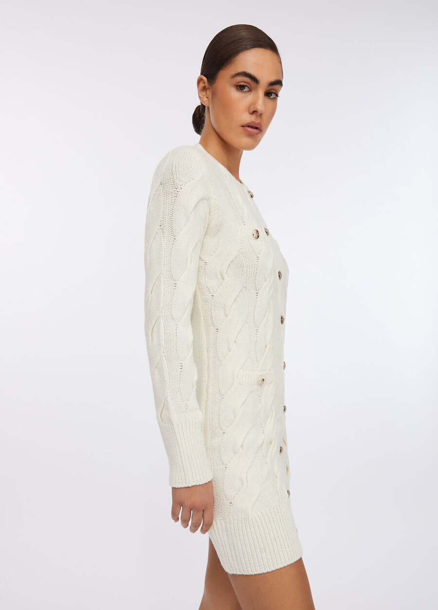 robe en laine à torsades