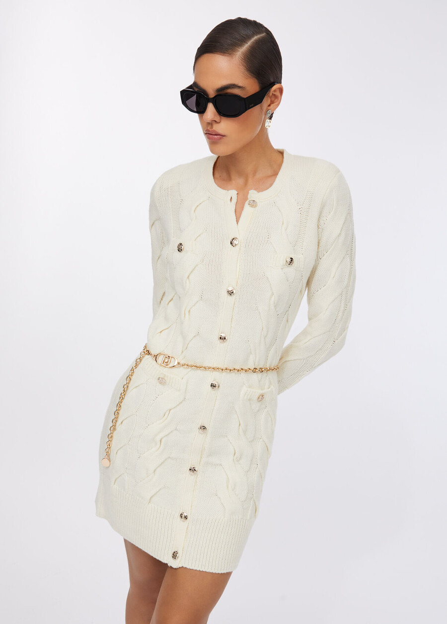 robe en laine à torsades
