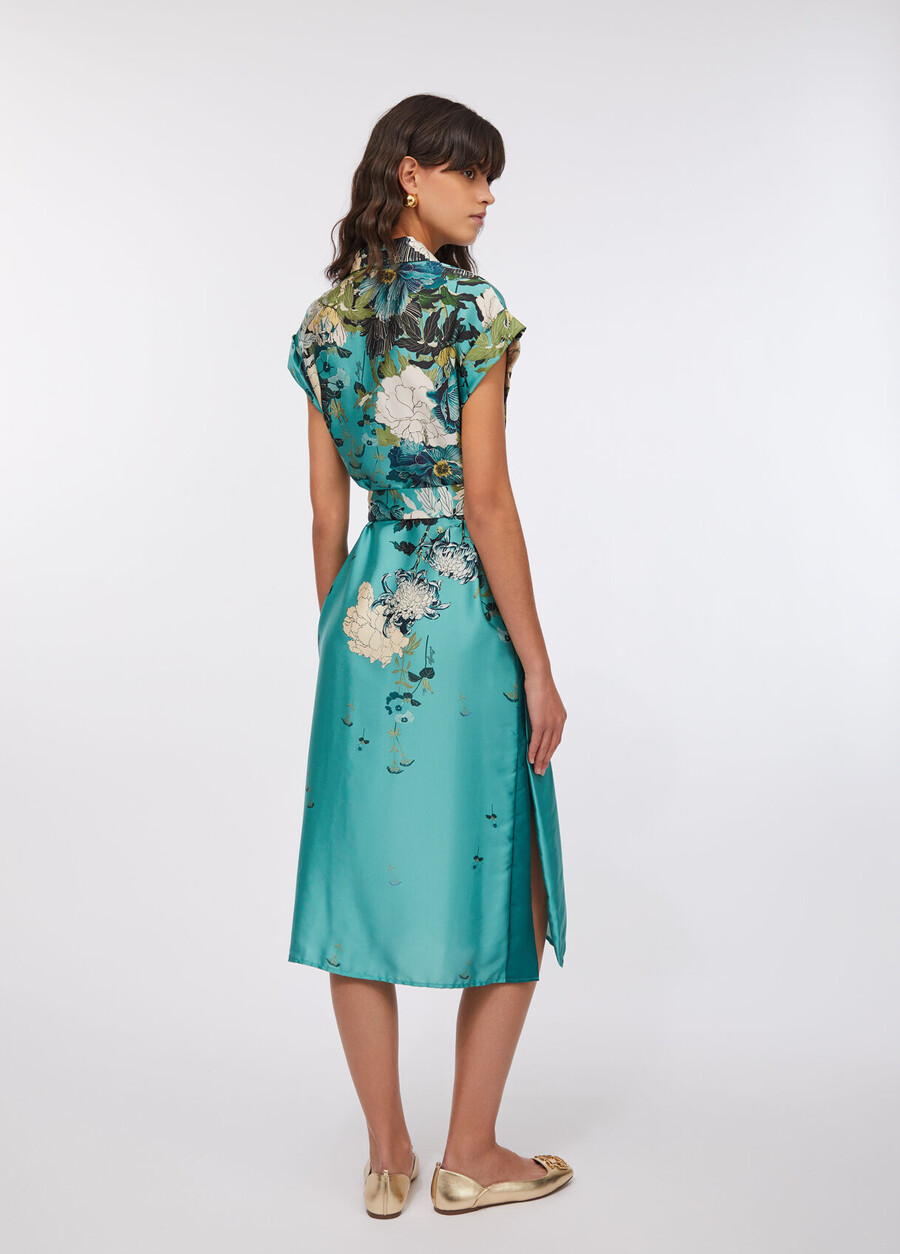 robe chemise en sergé imprimé