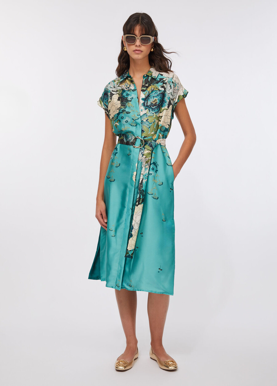 robe chemise en sergé imprimé