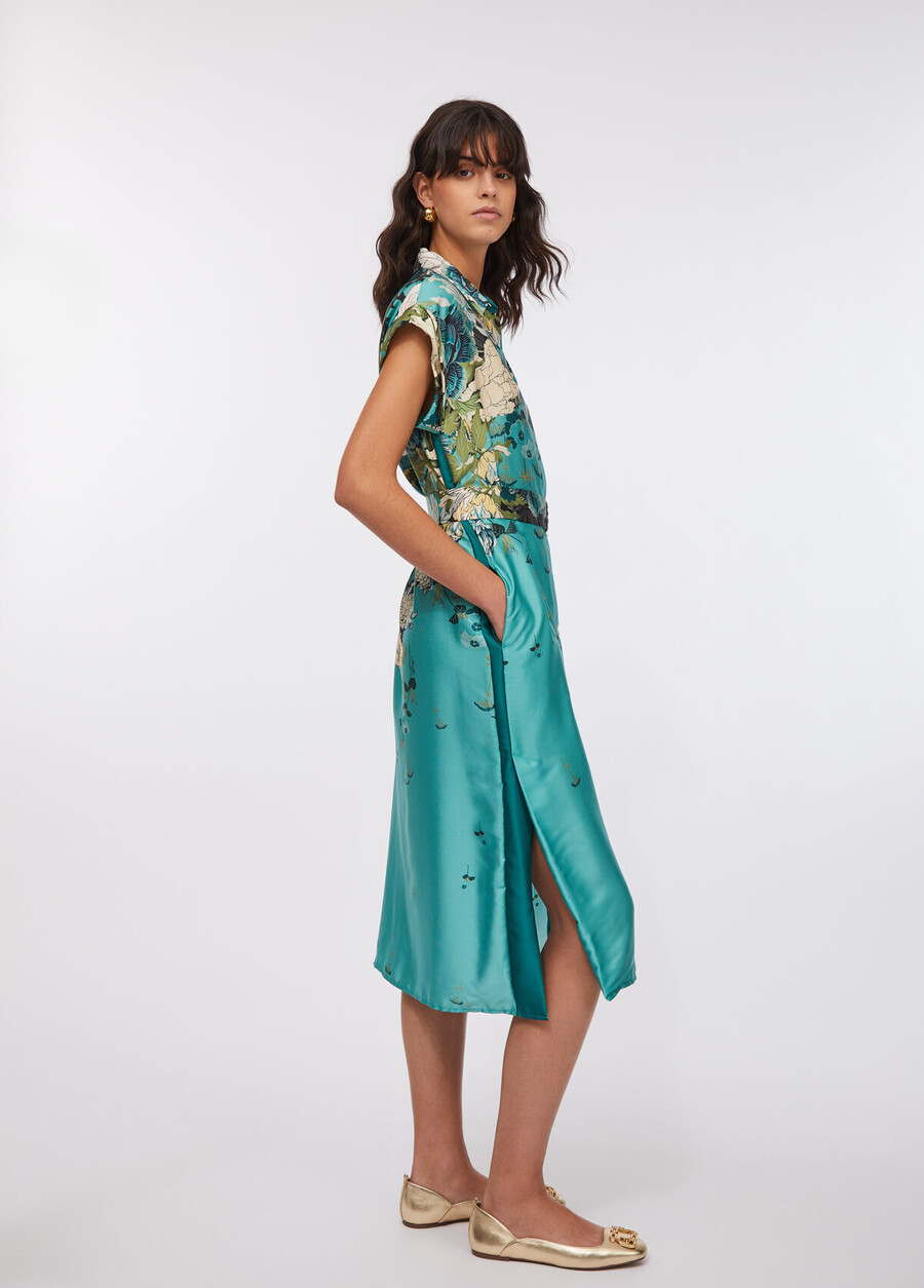 robe chemise en sergé imprimé